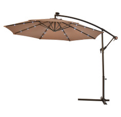 10' Hanging Solar LED Patio Sun Shade Umbrella product